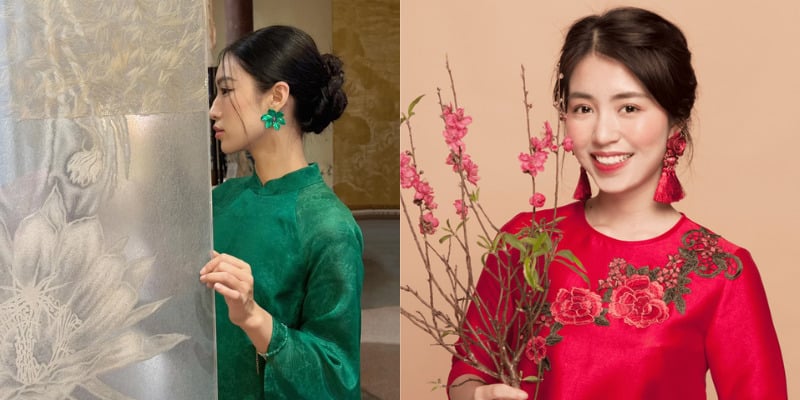 Mặc áo dài đeo bông tai gì