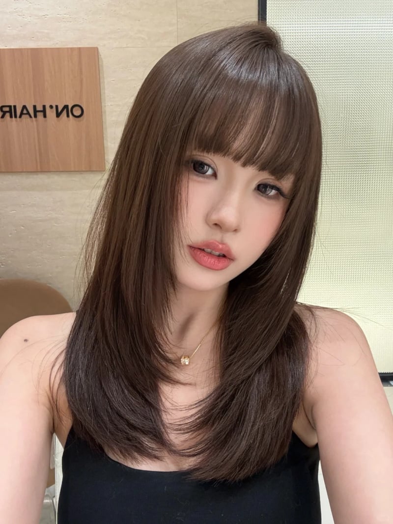 mặt tròn để tóc gì