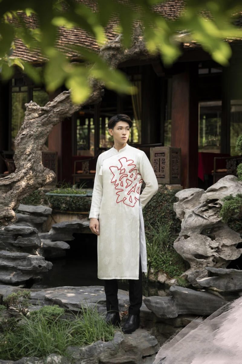 Áo Dài Cách Tân Nam Tay Raglan