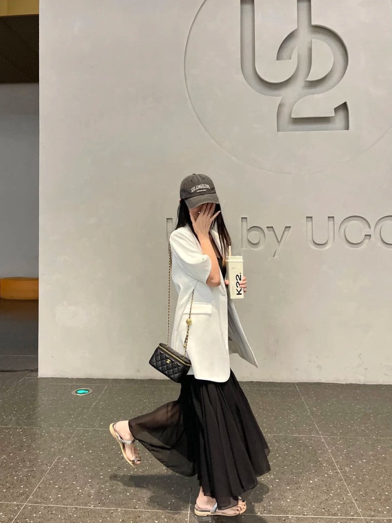 mẫu áo vest nữ tay lỡ