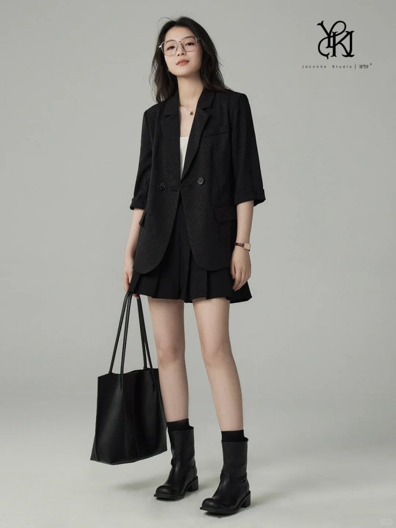 mẫu áo vest nữ tay lỡ