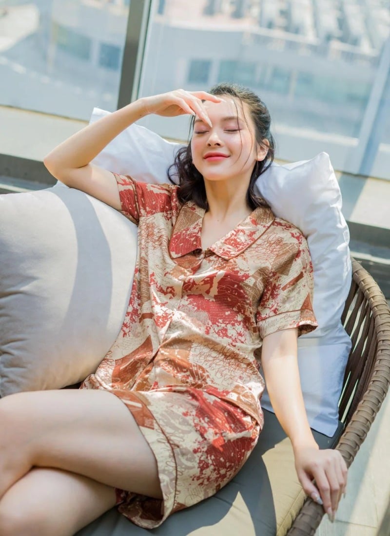 đồ bộ lụa satin