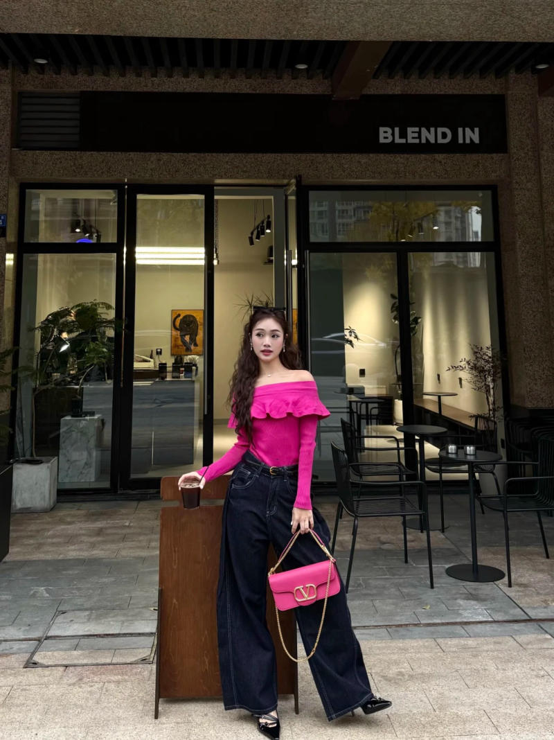Hồng Đậm & Denim