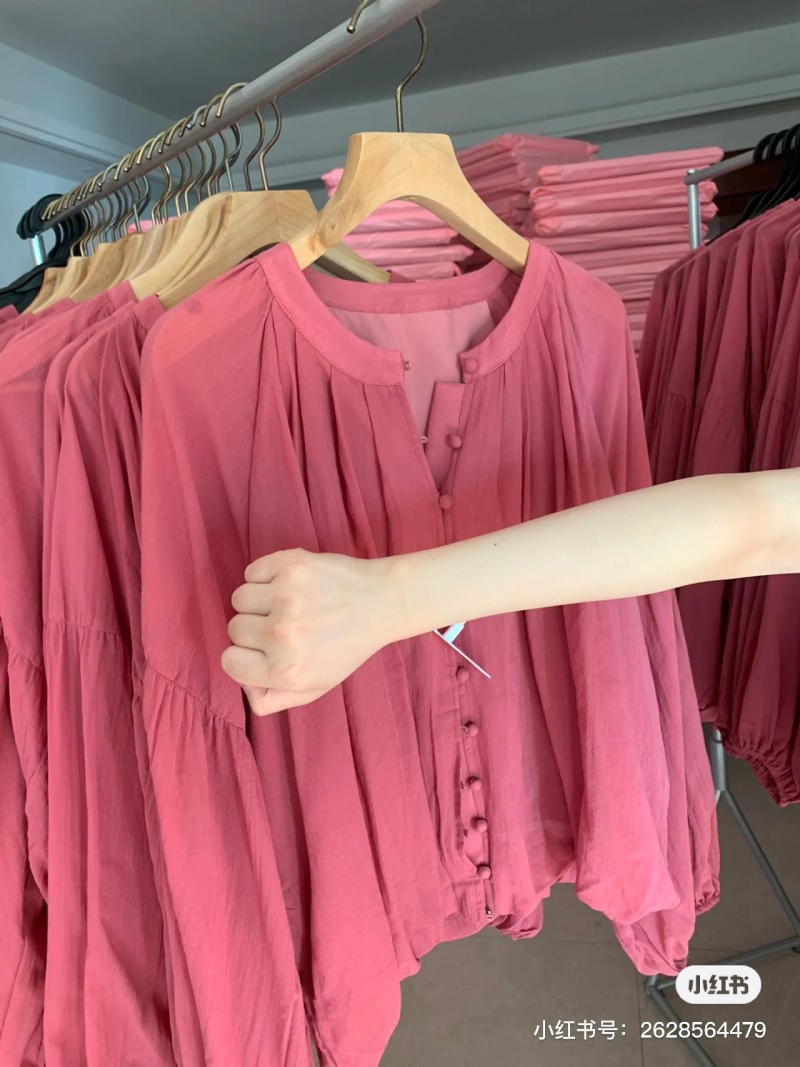 Mẫu áo đồng phục công ty polo hồng cổ dệt hồng đẹp