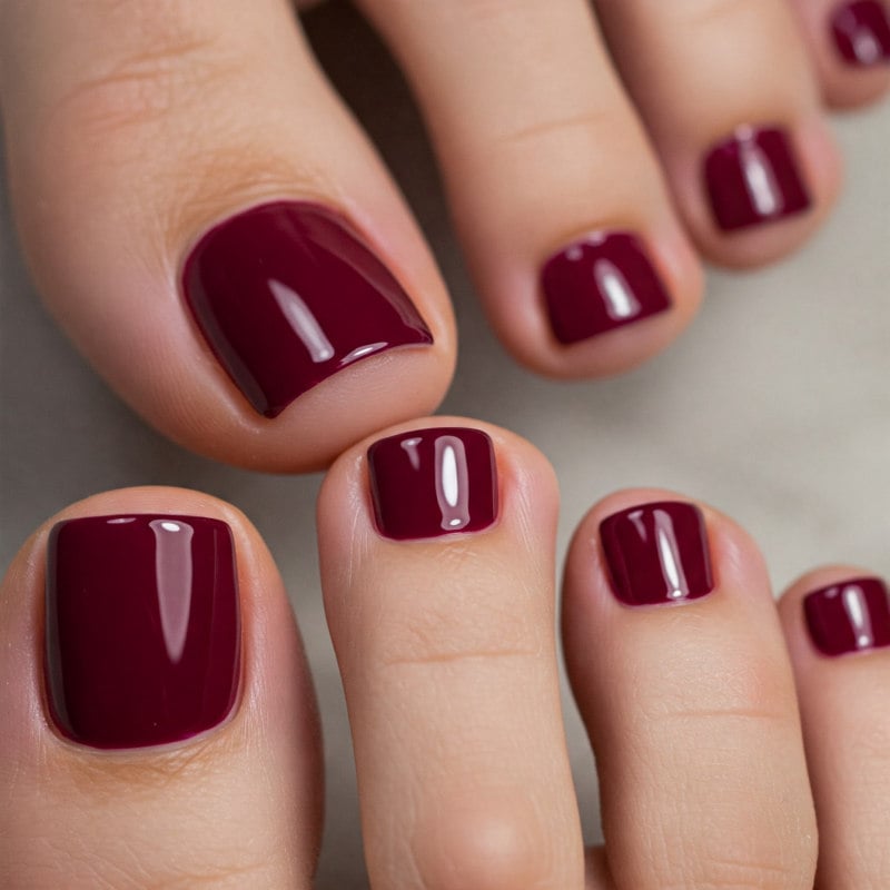 mẫu nail chân đơn giản