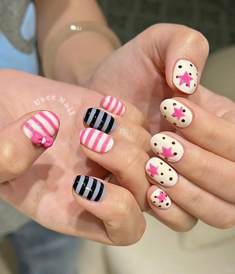 mẫu nail cho bé gái