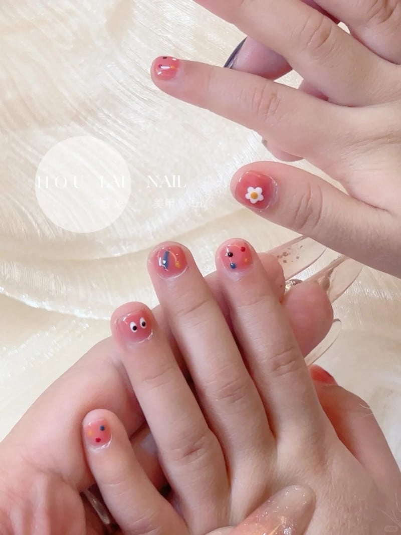 mẫu nail cho bé gái