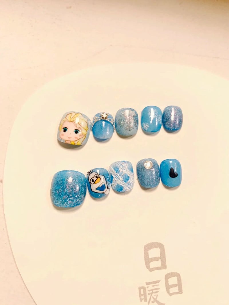 mẫu nail cho bé gái