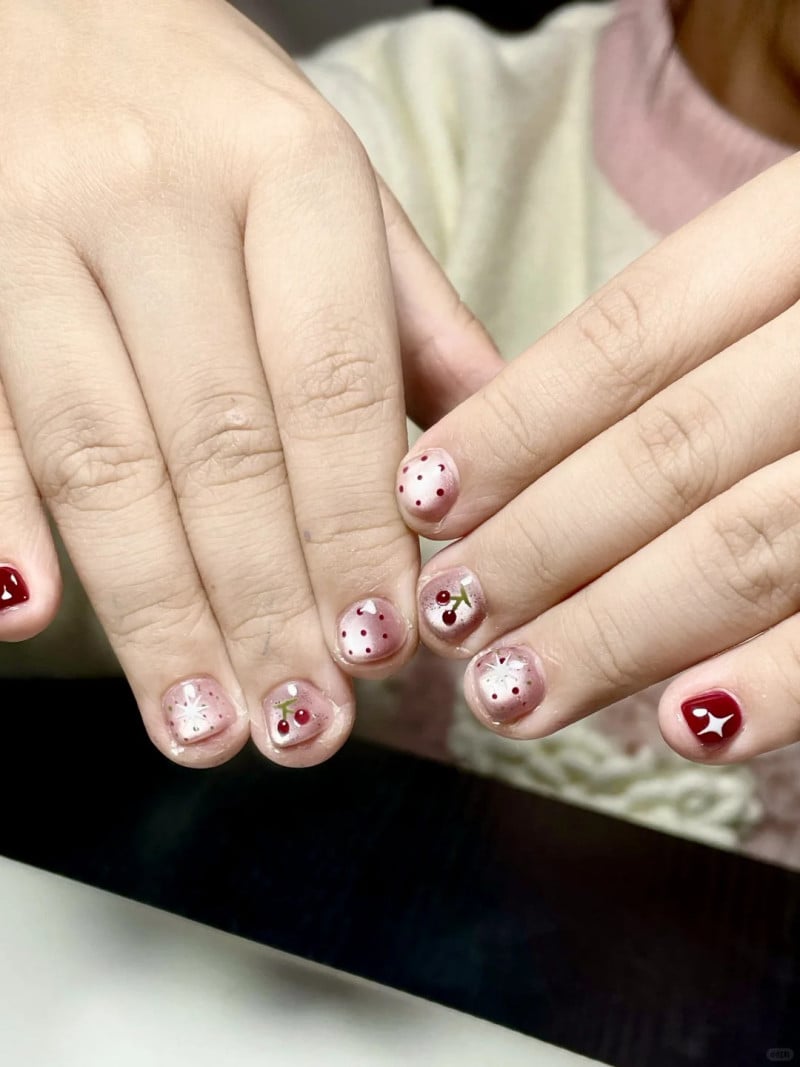 mẫu nail cho bé gái