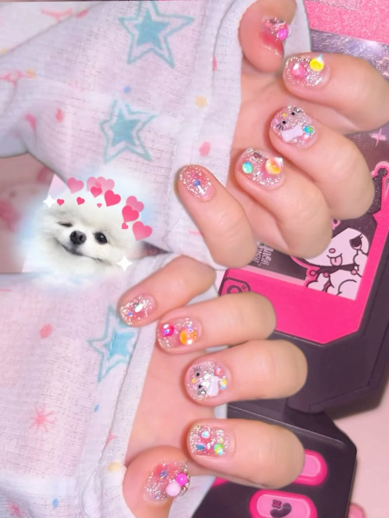 mẫu nail cho bé gái