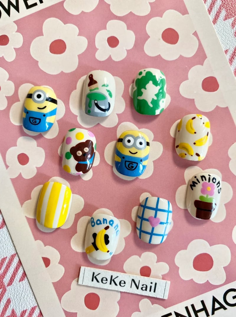 mẫu nail cho bé gái