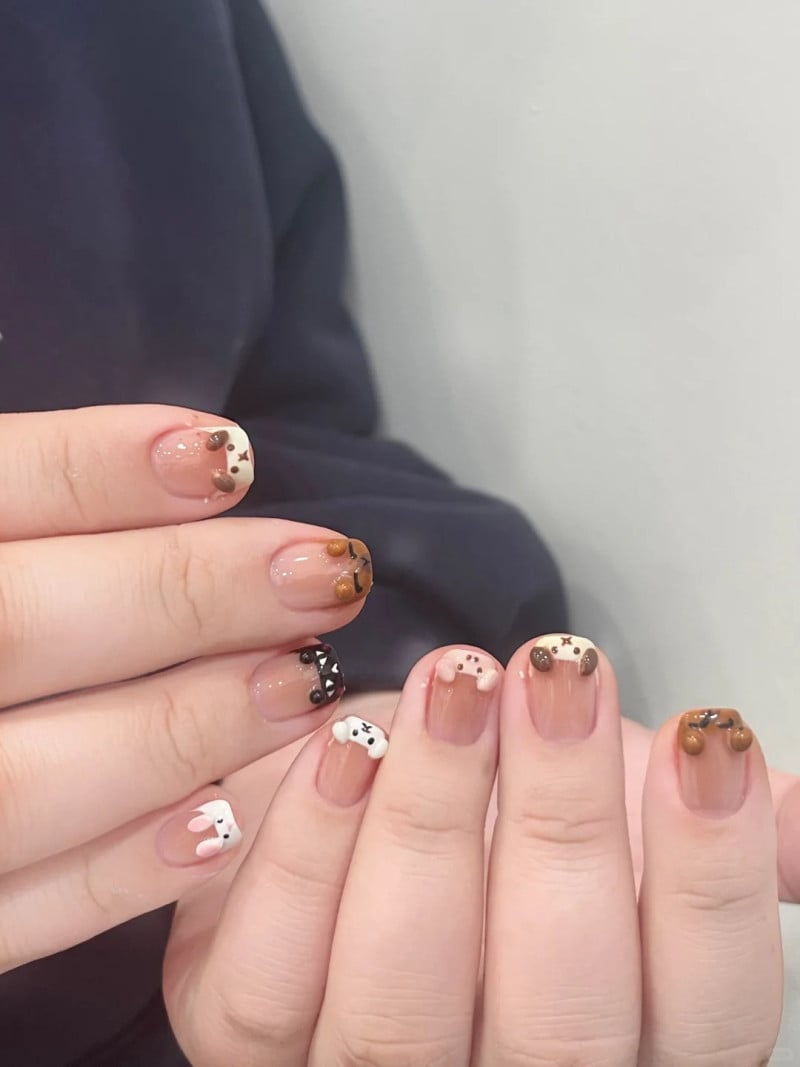 mẫu nail cho bé gái