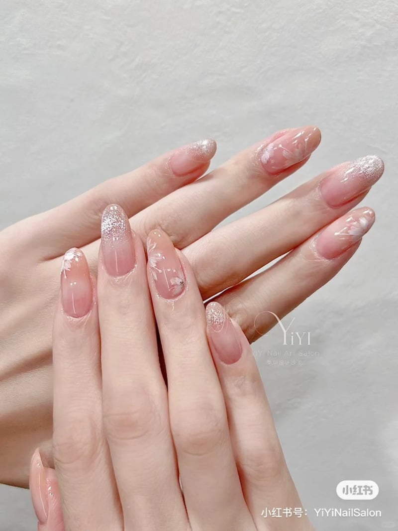 mẫu nail cô dâu
