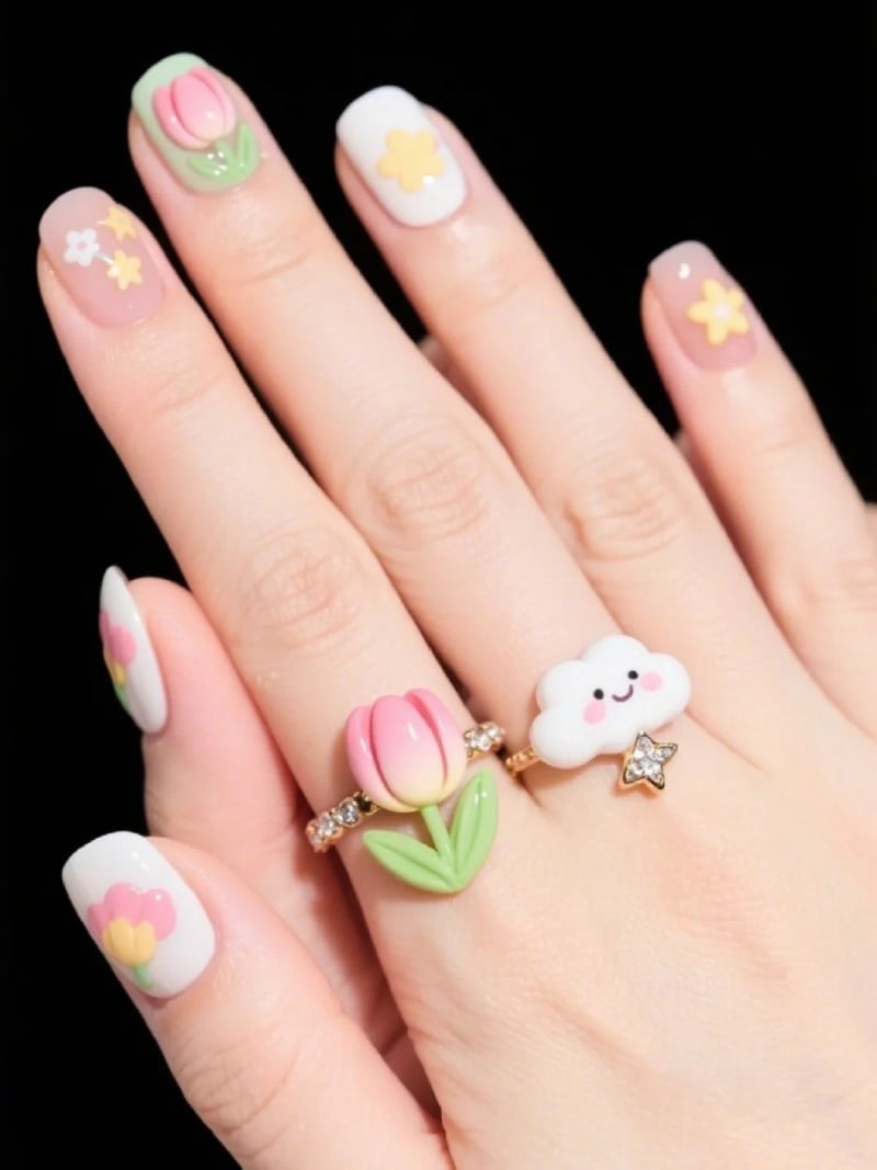 mẫu nail cute