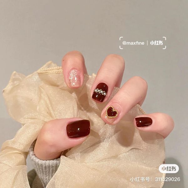 Gợi ý 100+ Mẫu nail tết 2024 cực xinh, nail Tết màu đỏ – Cardina