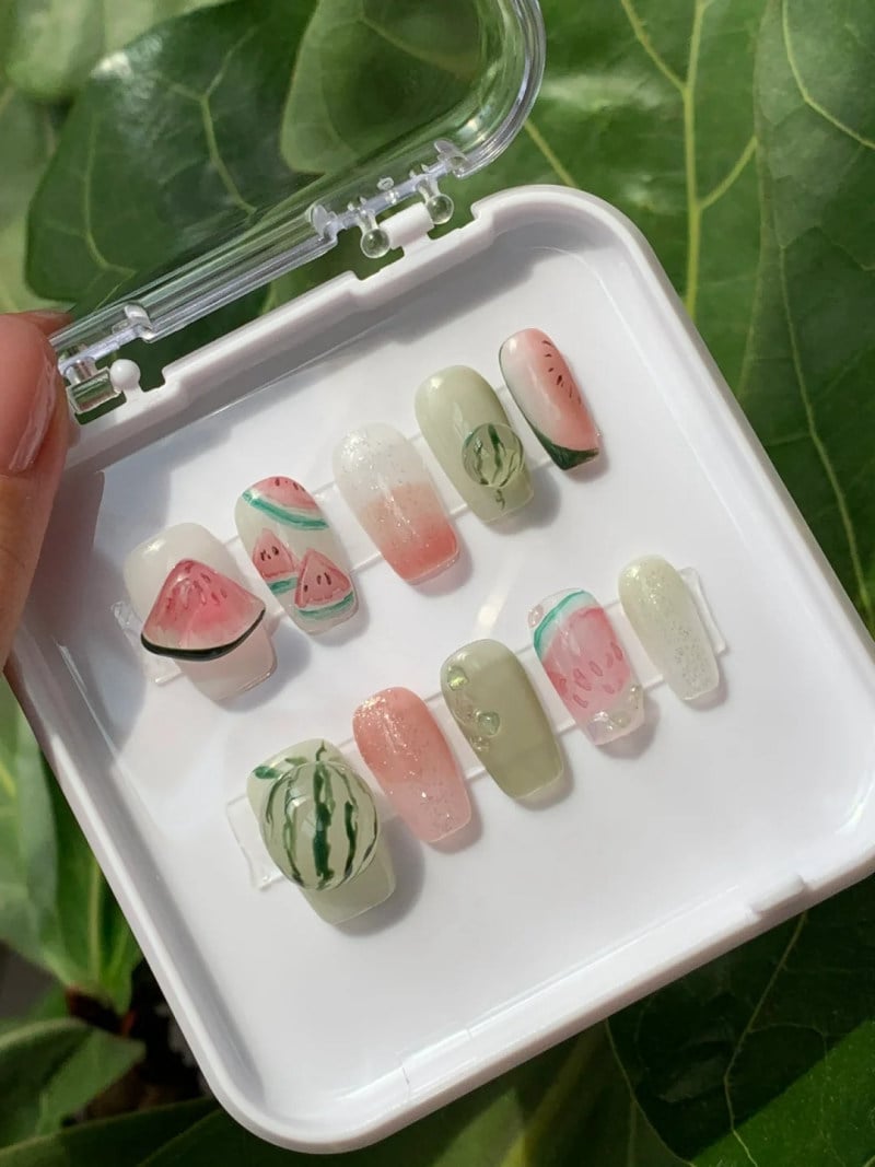 nail dưa hấu