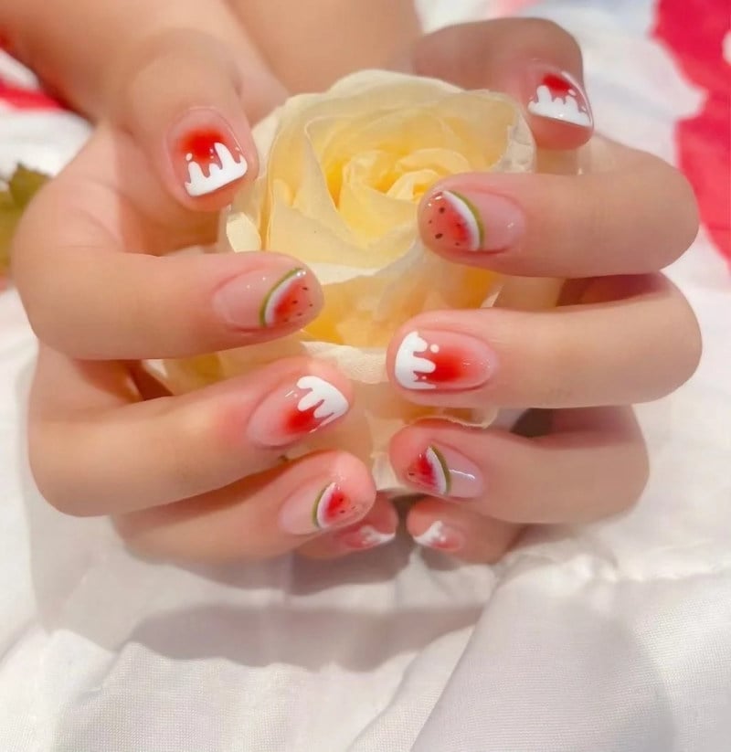 nail dưa hấu