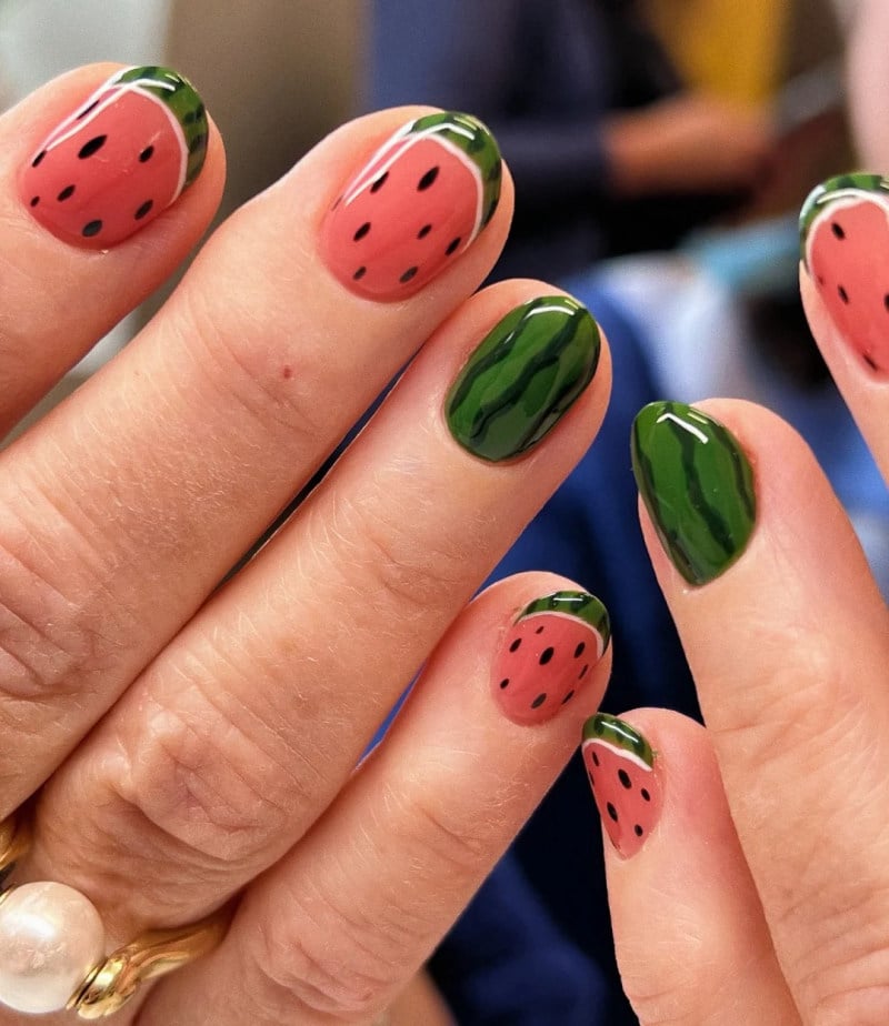 nail dưa hấu