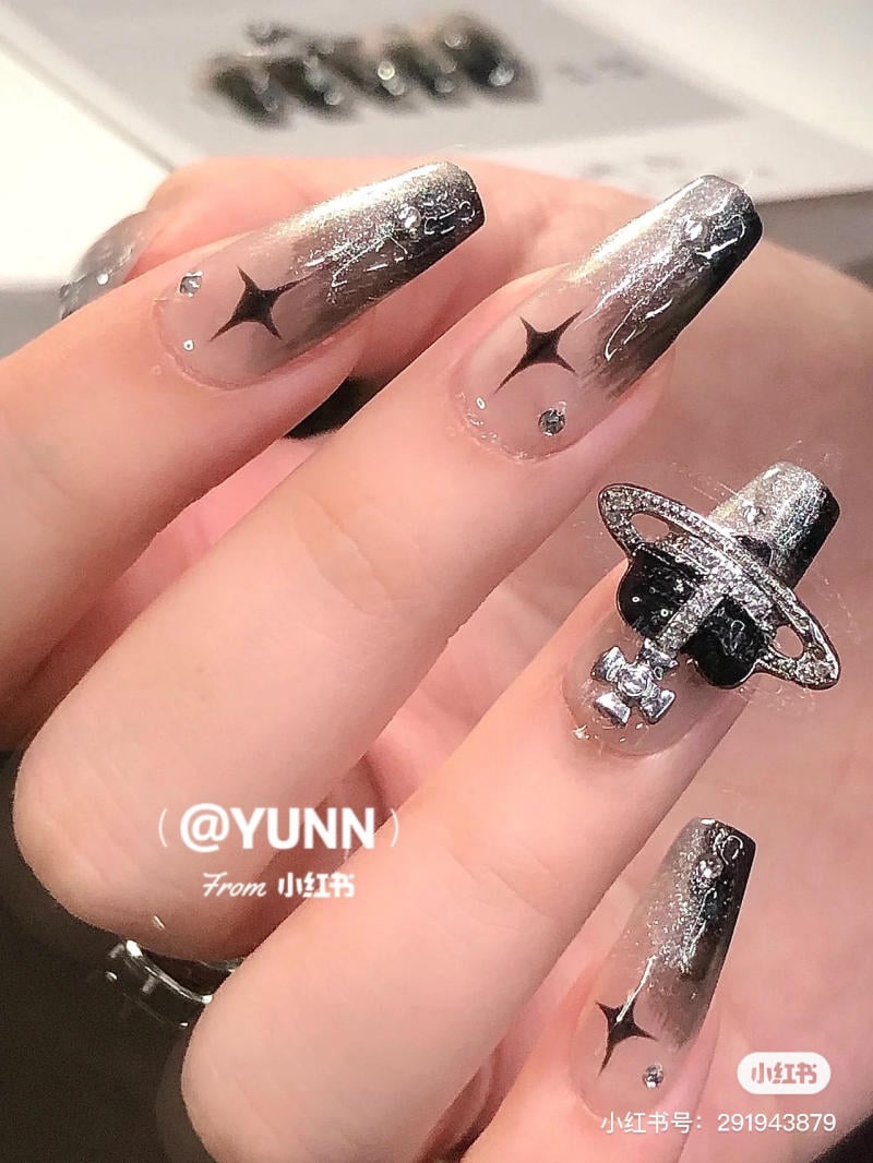 Nail mắt mèo màu đen