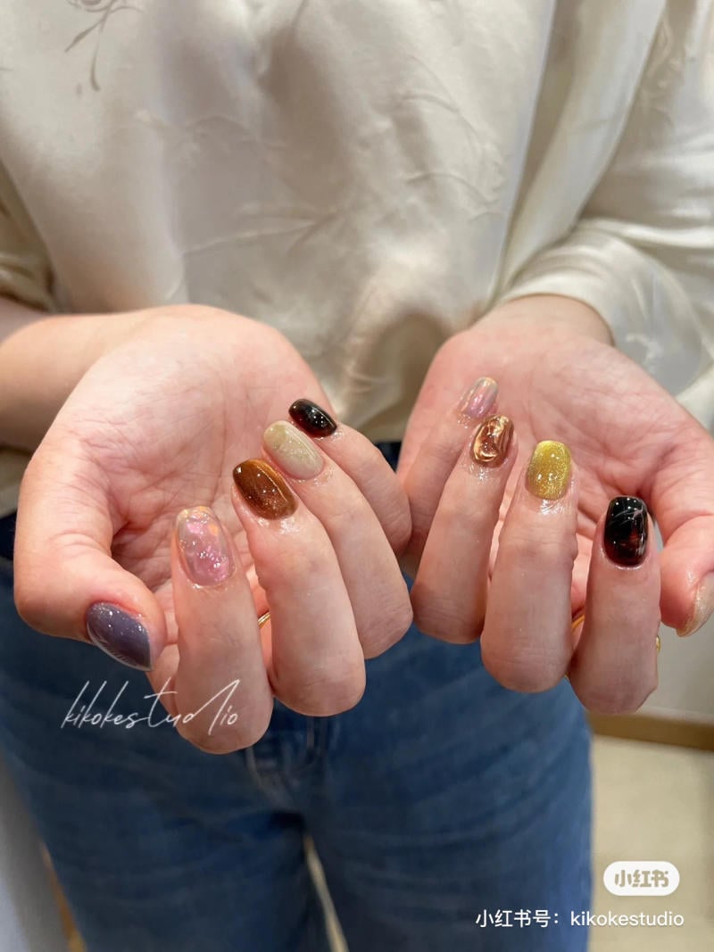 Nail mắt mèo vẽ