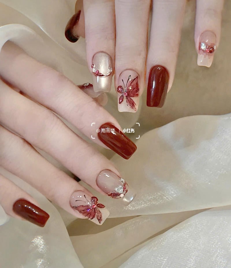 Nail đỏ sang chảnh