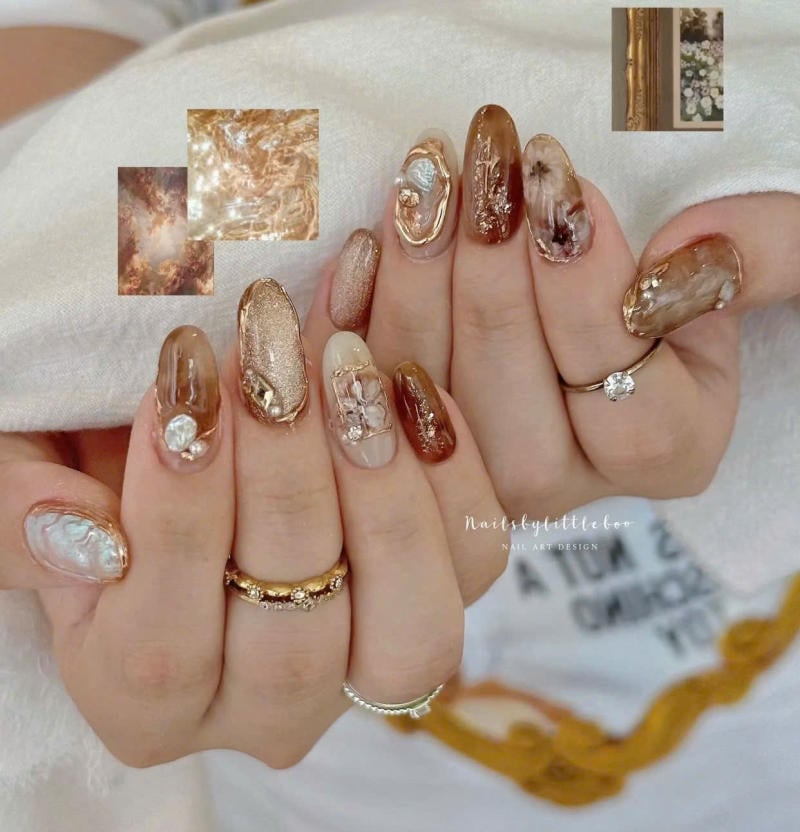 Nail vân đá sang chảnh