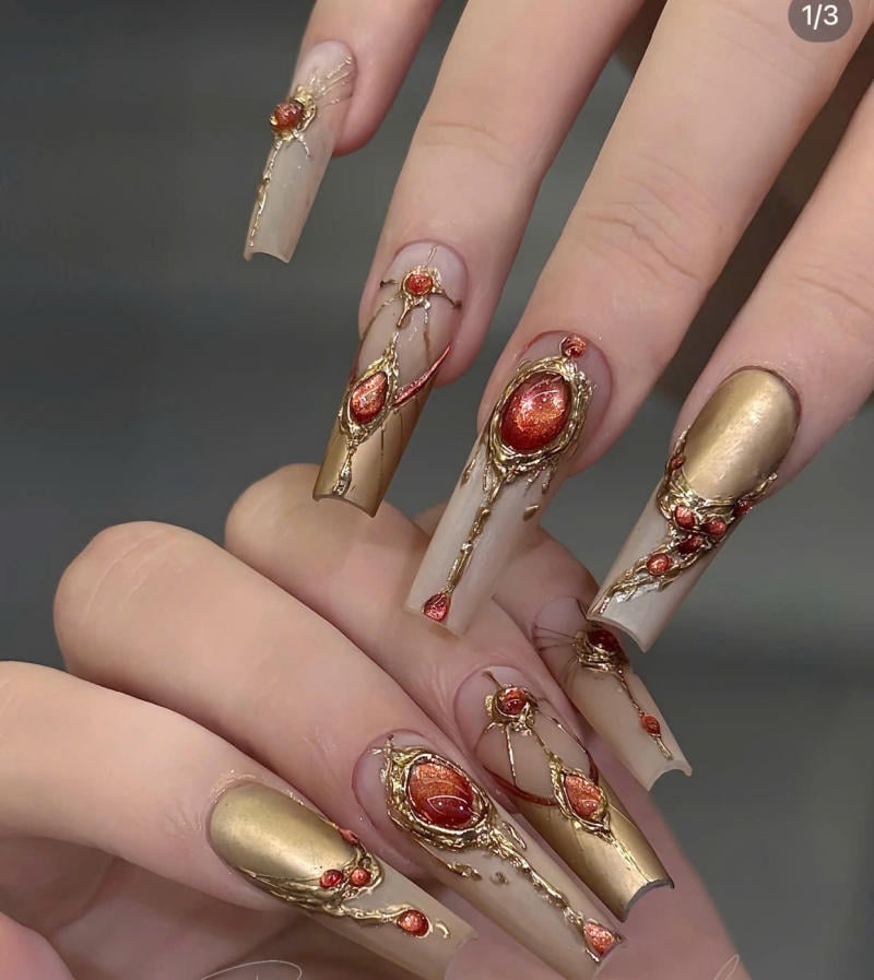 Nail đỏ sang chảnh