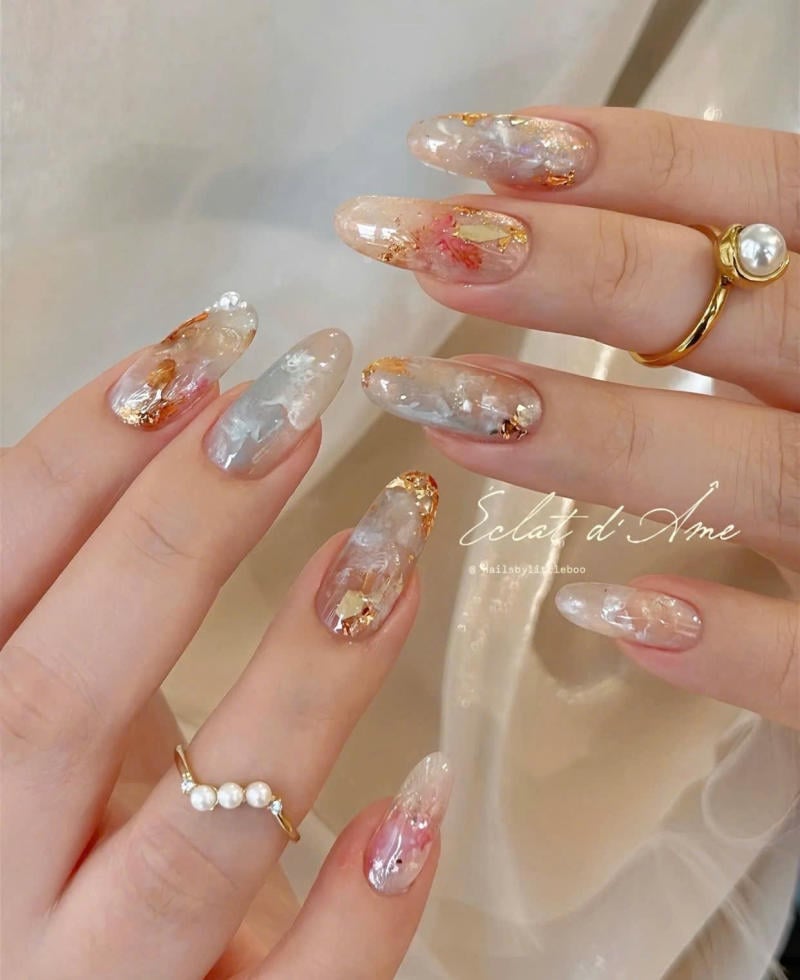 Nail vân đá sang chảnh