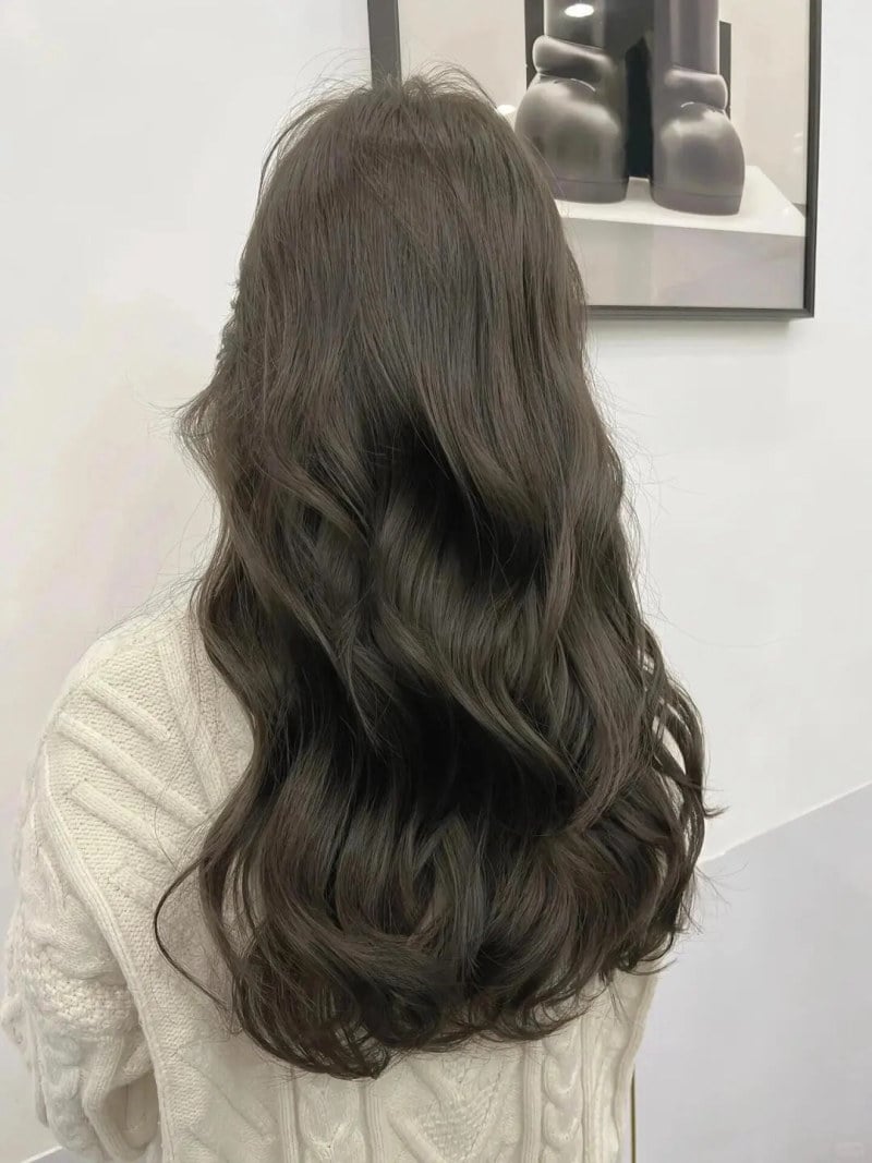nhuộm tóc màu nâu socola