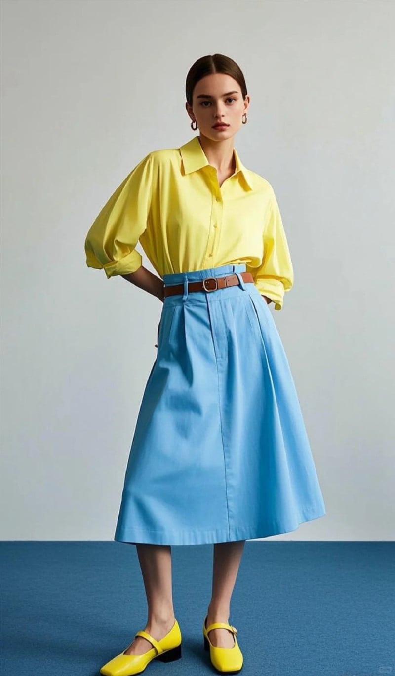 màu xanh dương mặc với màu gì