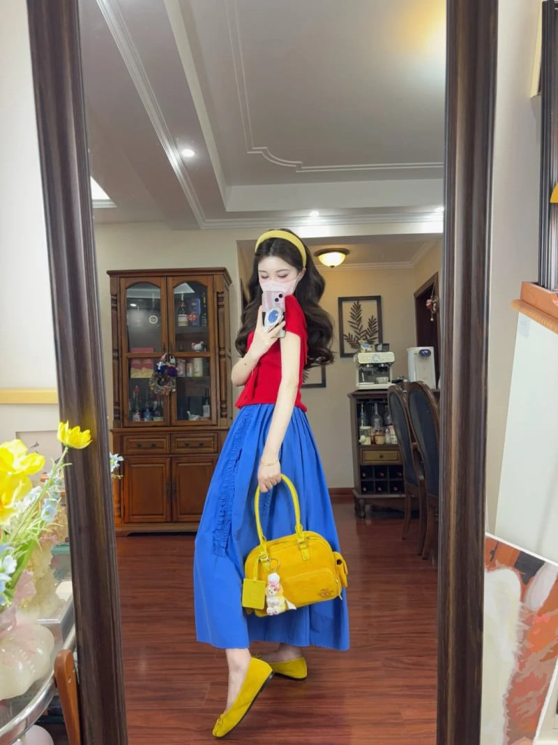 màu xanh dương mặc với màu gì