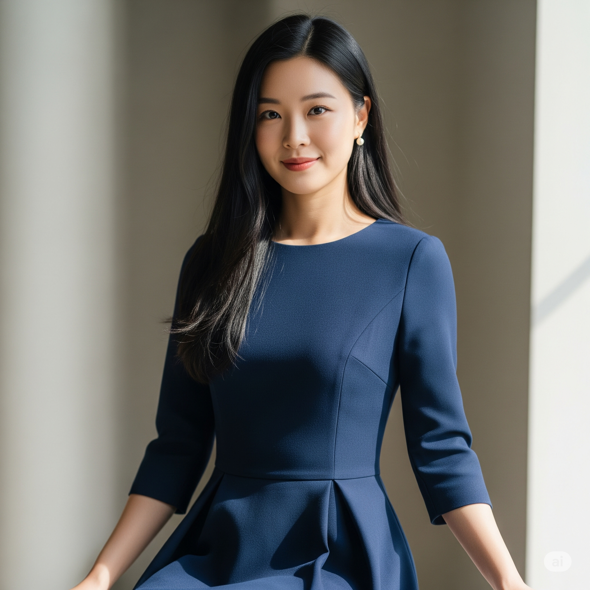 Váy liền thân xanh than