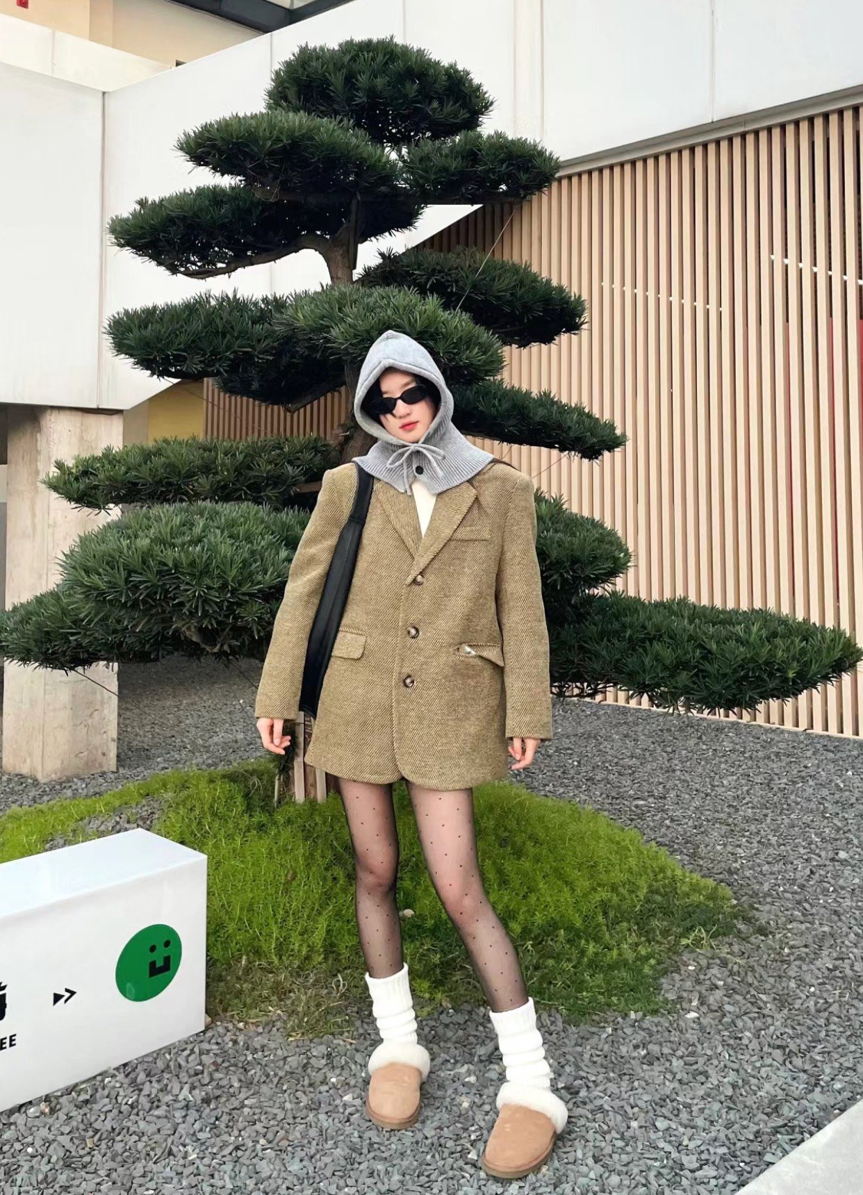 Balaclava Màu Sắc + Áo Blazer + Quần Tây Ống Suông