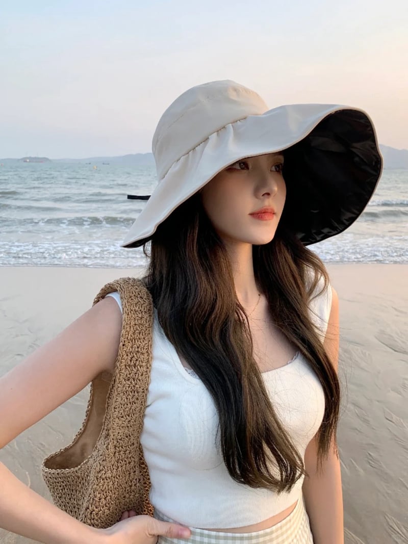mũ chống nắng rộng vành