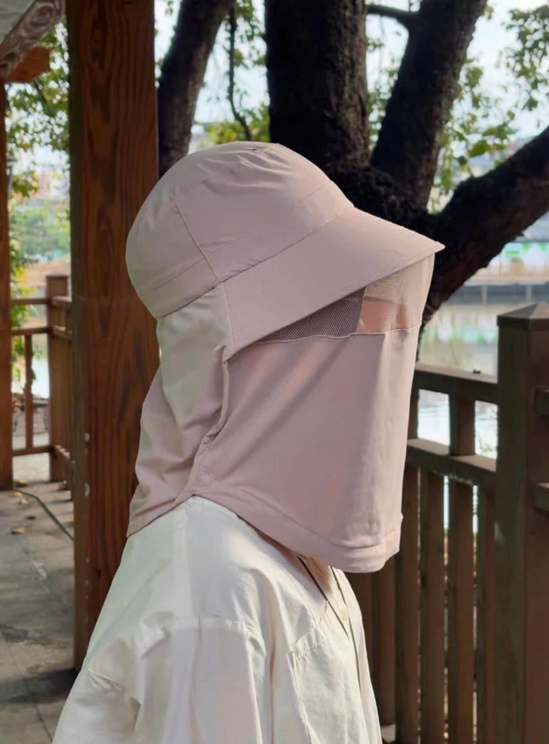 Mũ vải chống nắng kèm khẩu trang 2 mặt