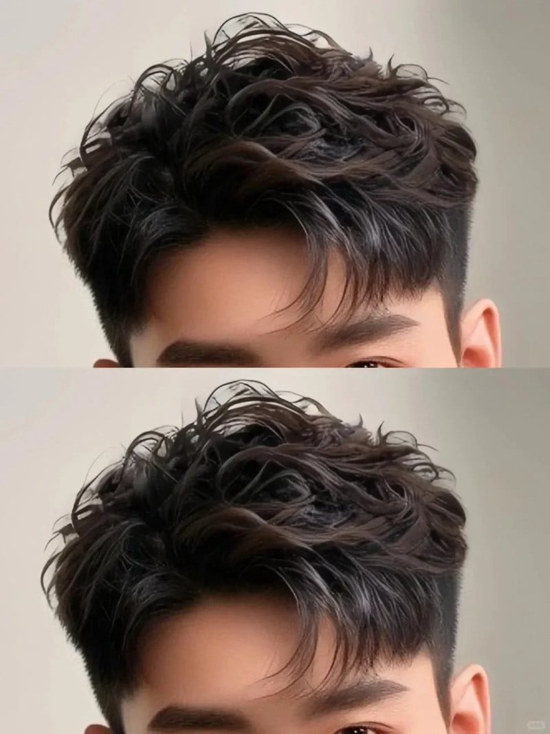 mullet side part