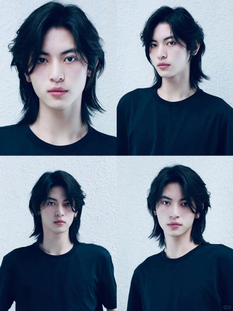 mullet side part
