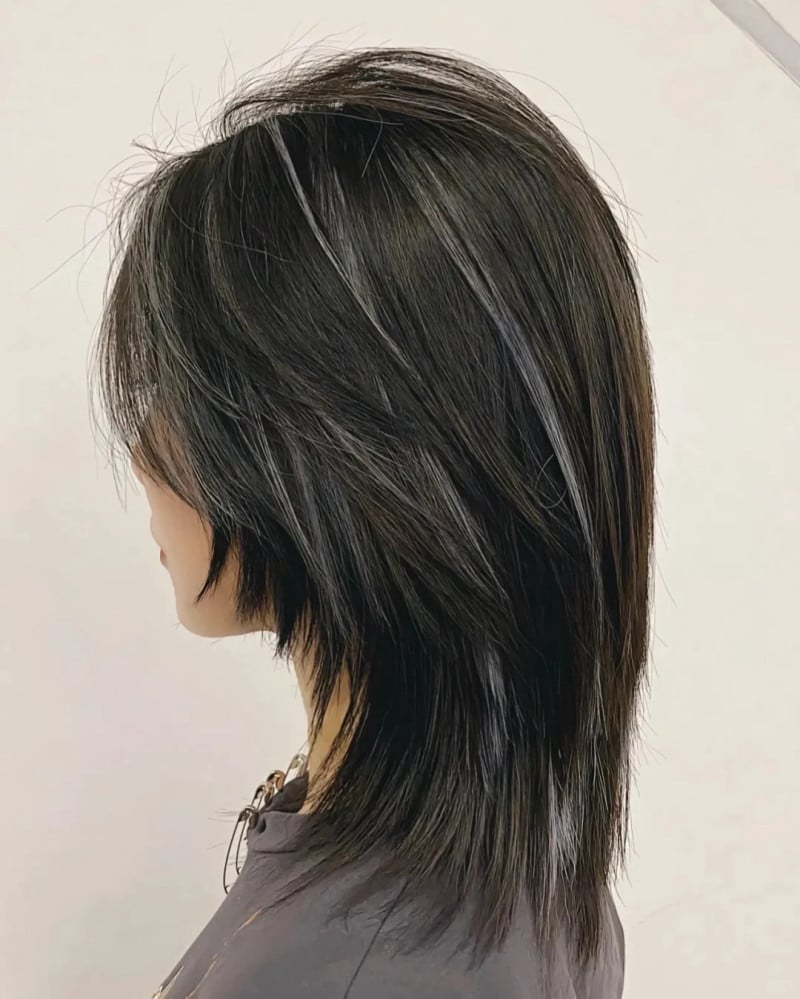 mullet side part