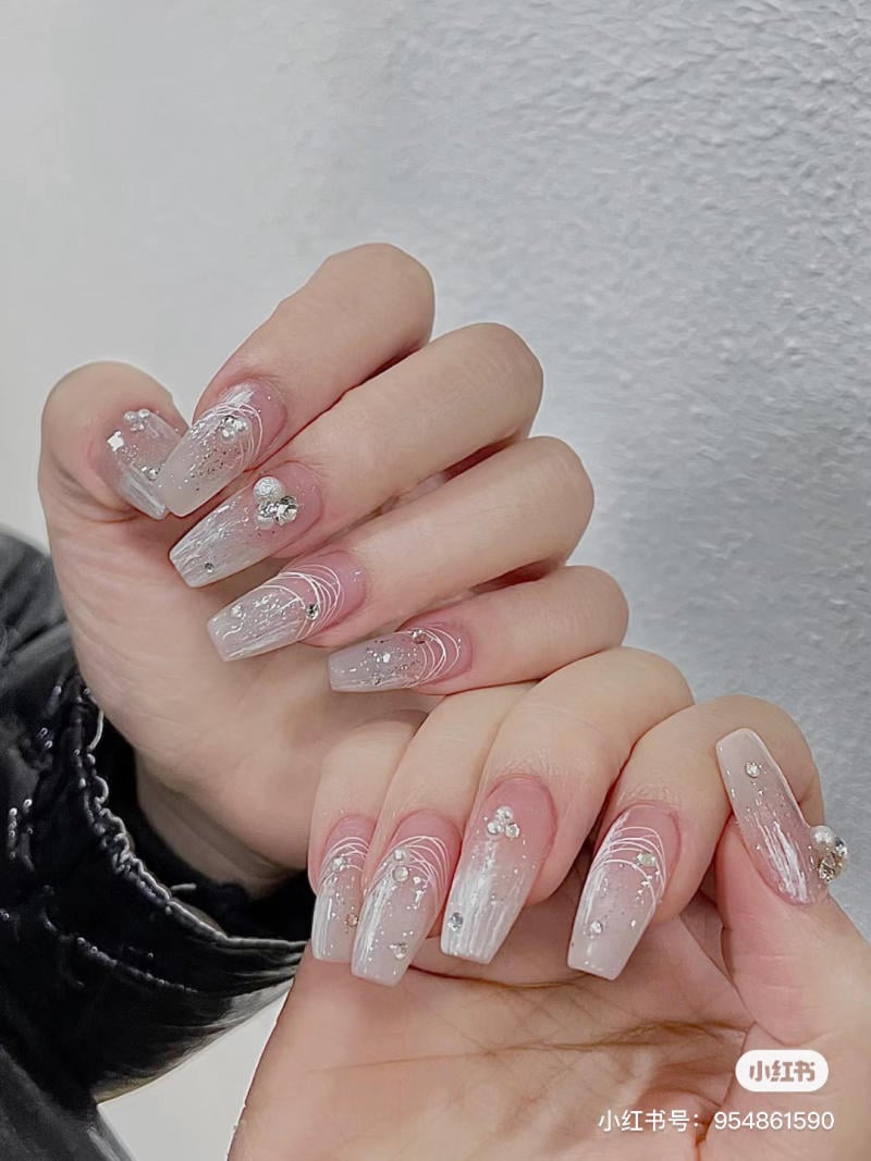 mẫu nail cô dâu