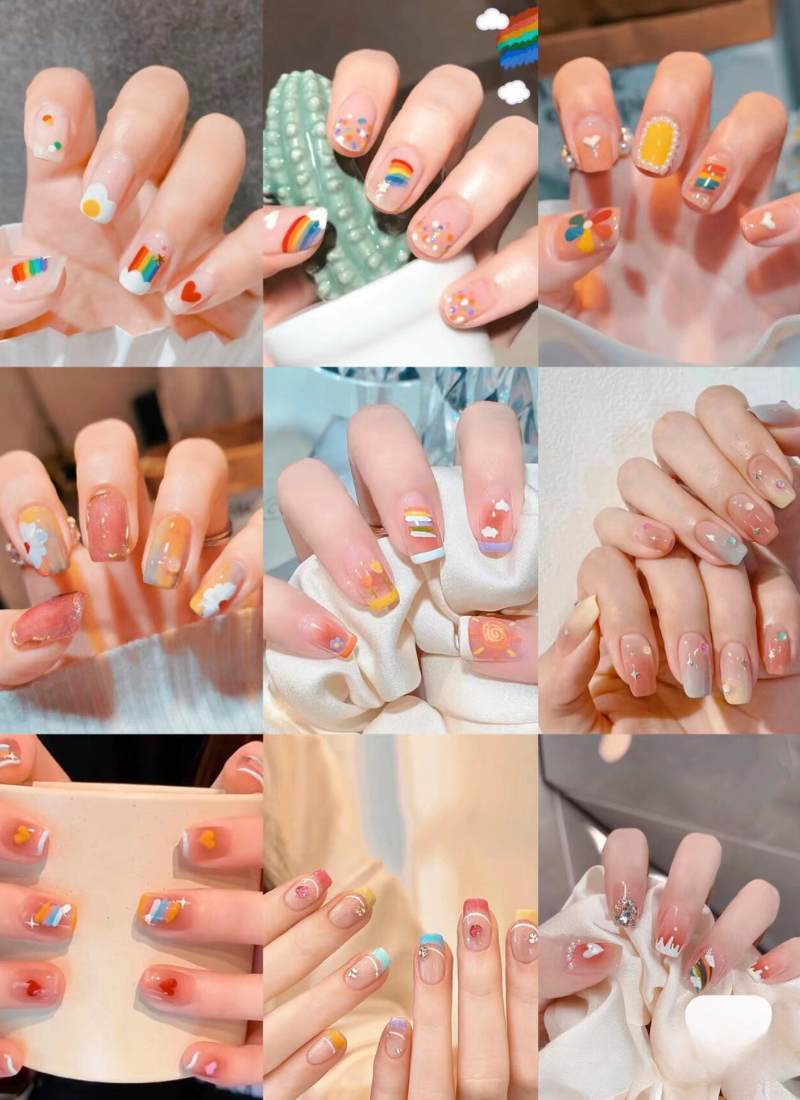 mẫu nail xinh đi biển