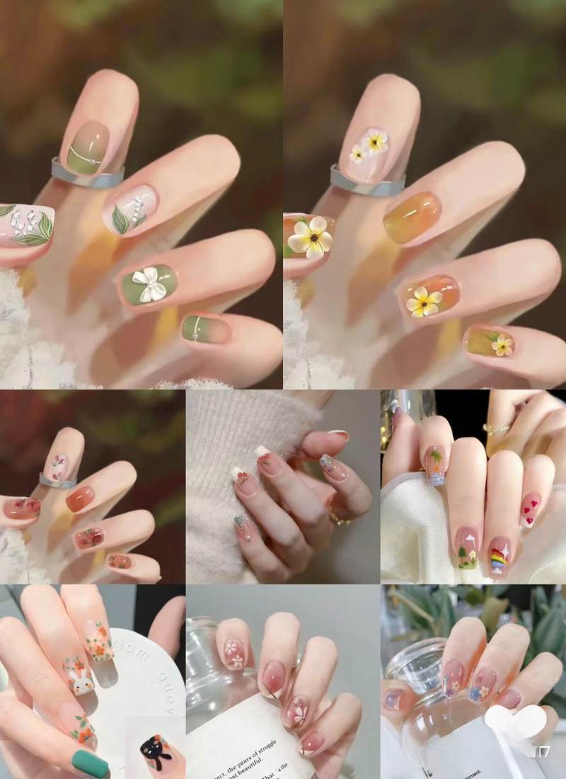 mẫu nail chân đẹp đi biển