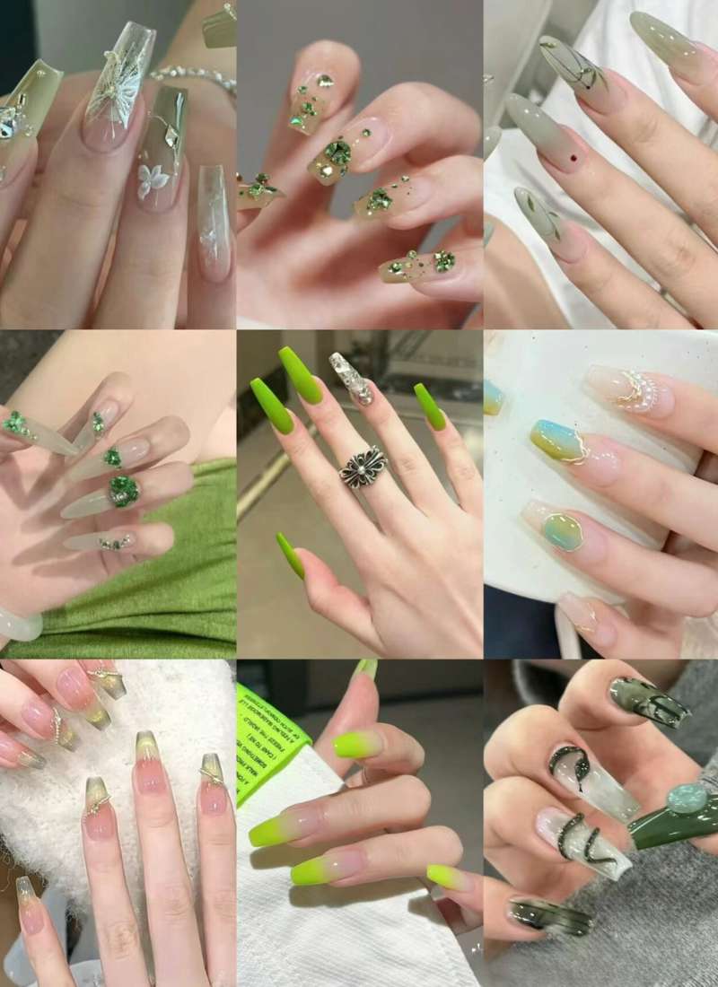 mẫu nail đi biển