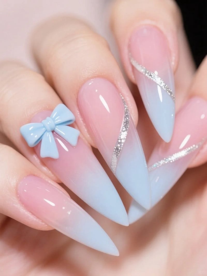 nail đính nơ