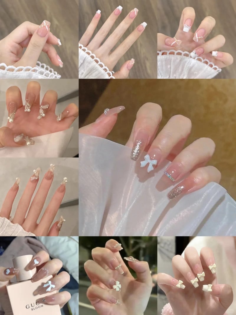 nail đính nơ