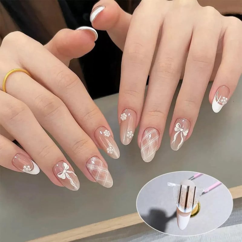 nail đính nơ