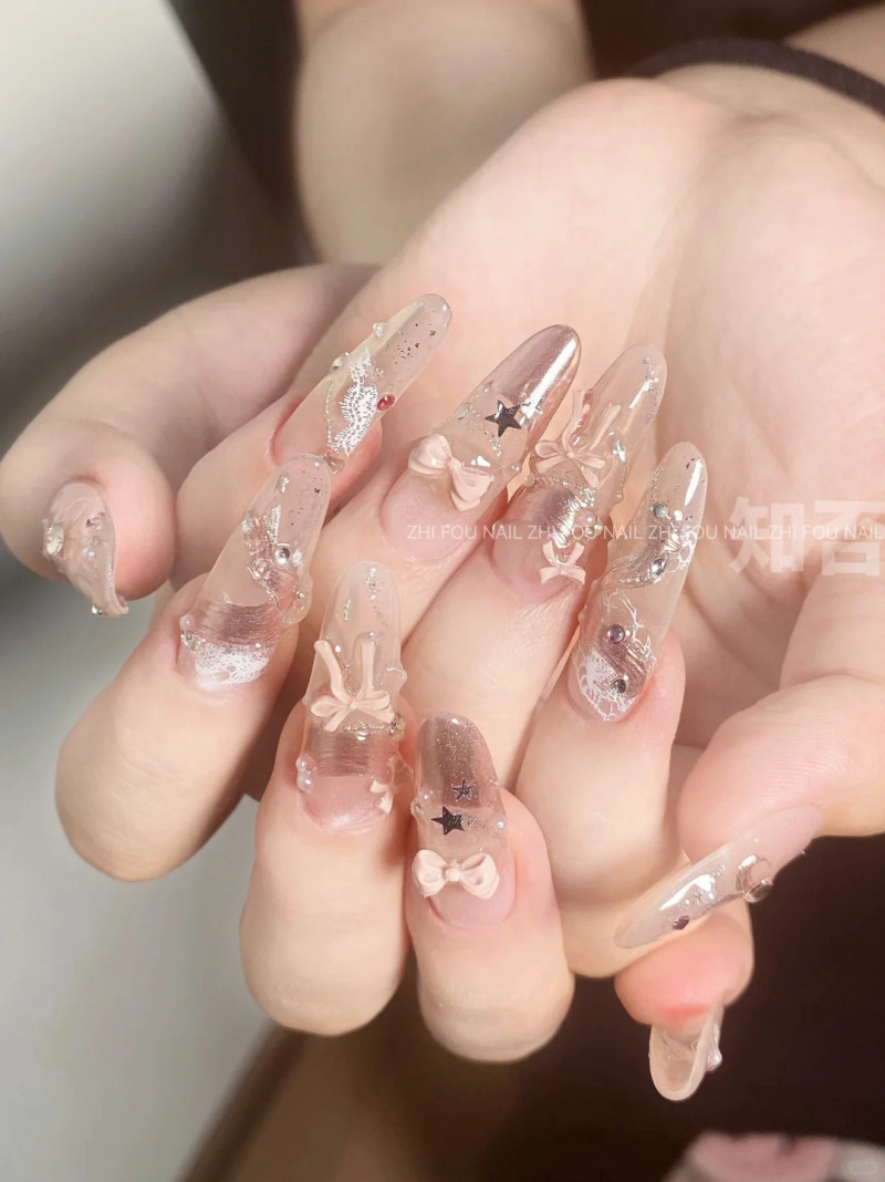 nail đính nơ