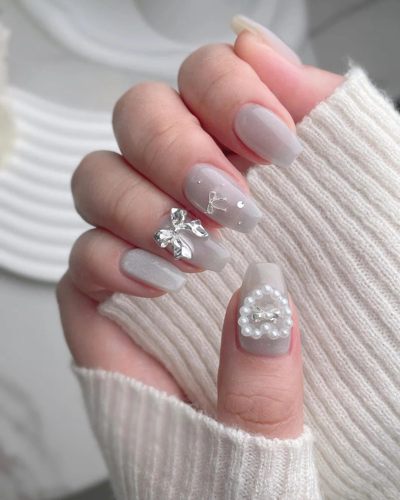 nail đính nơ