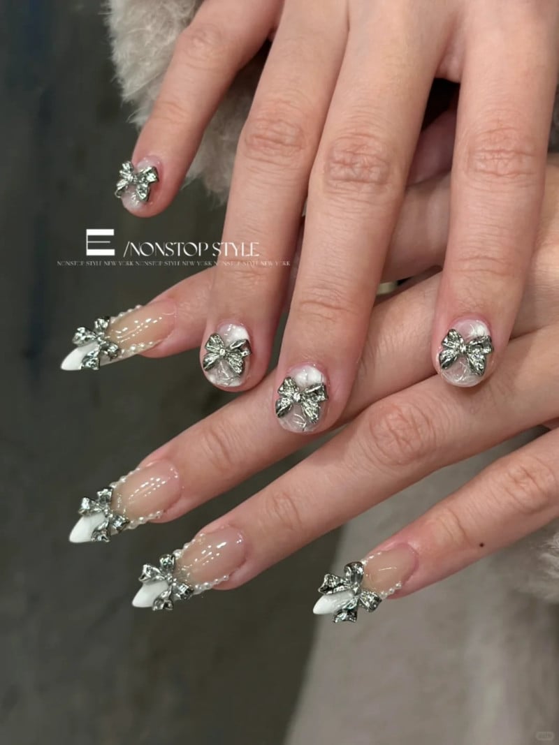 nail đính nơ