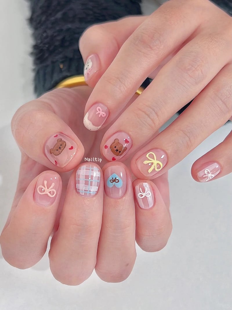 nail đính nơ