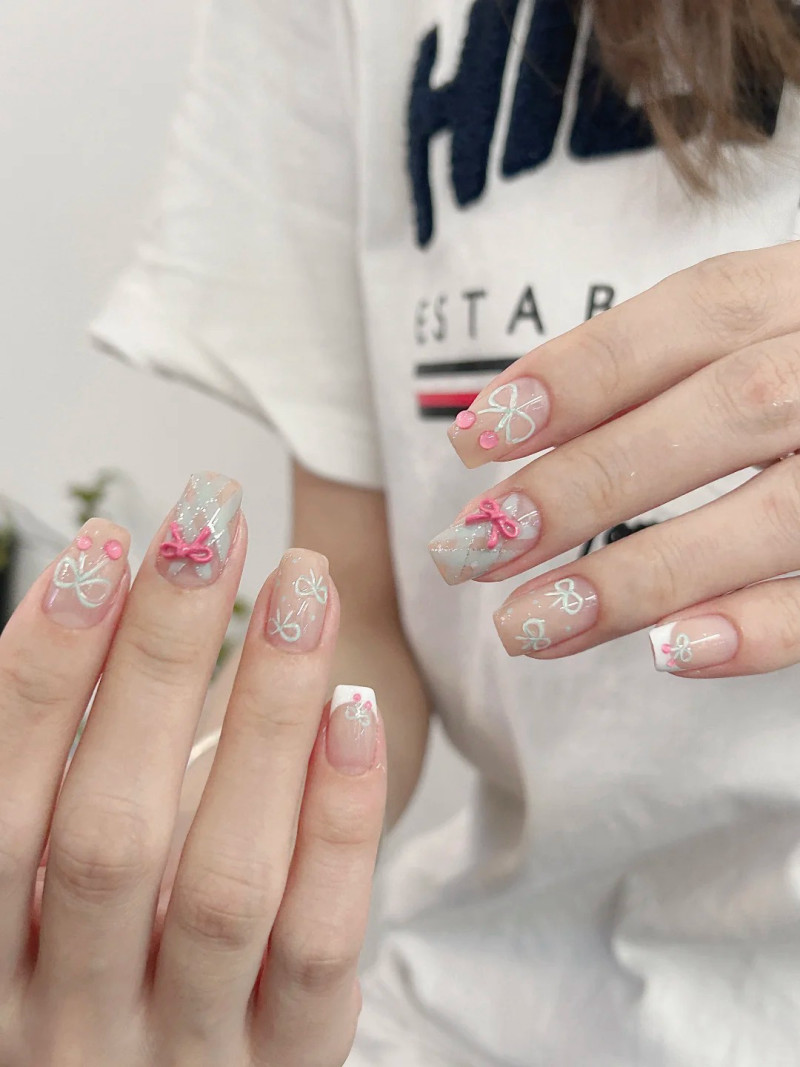 nail đính nơ